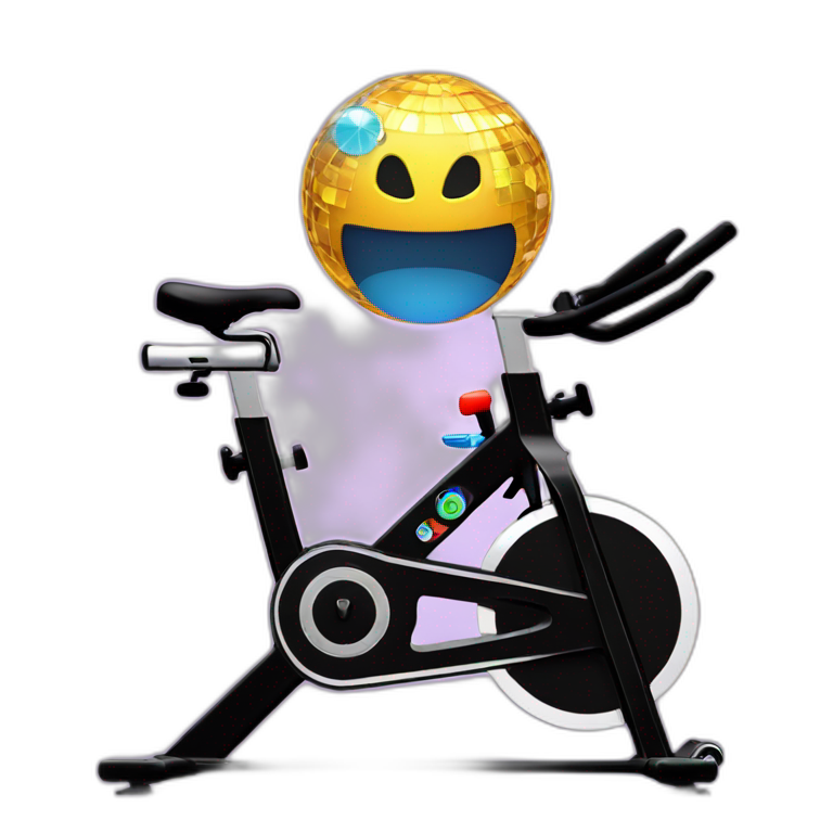 stationary cycle and mirror ball Emoji Create & Combine New Emojis