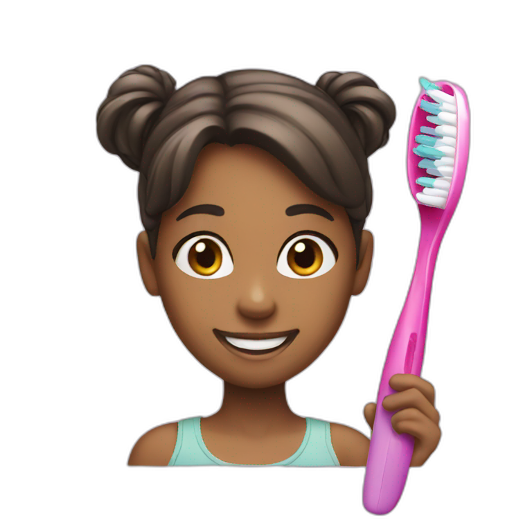 Girl Toothbrush Emoji Create & Combine New Emojis