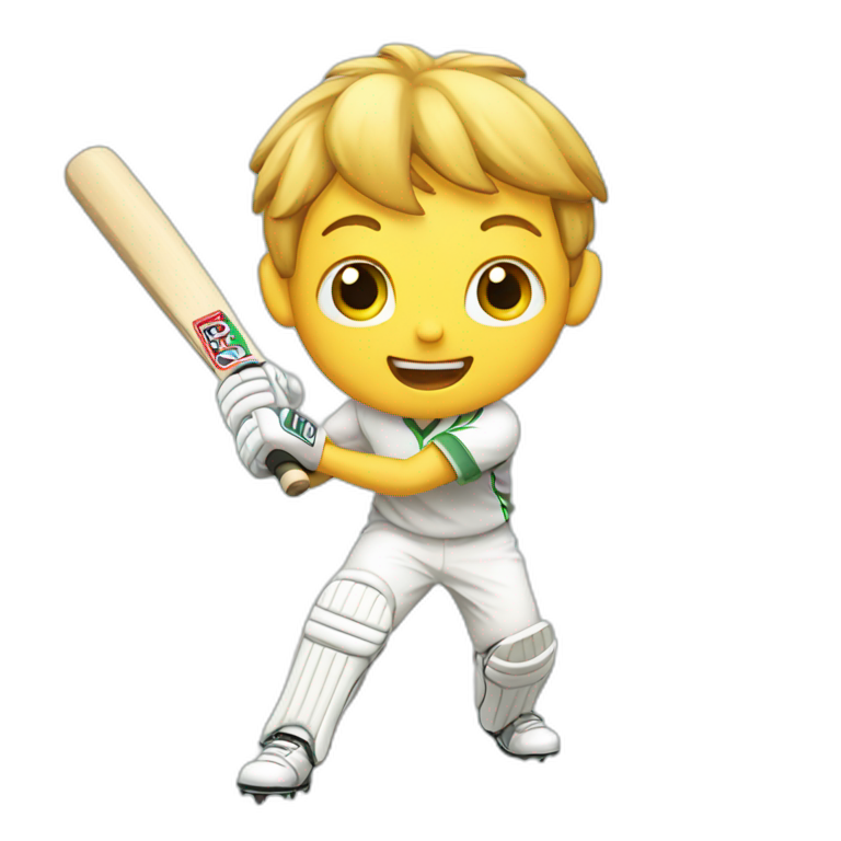Boy playing cricket Emoji Create & Combine New Emojis