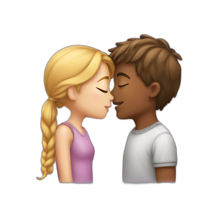 Boy and girl kissing Emoji Create & Combine New Emojis