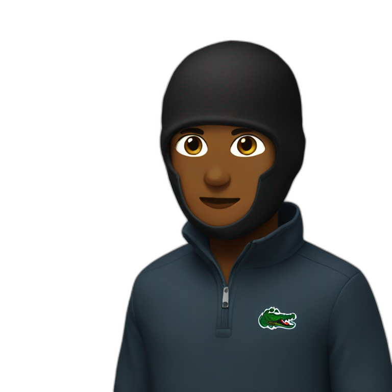 Lacoste black balaclava boy Emoji Create & Combine New Emojis