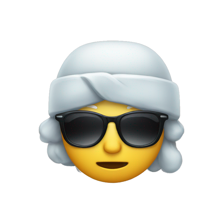 The chilly face emoticon paired with cool shades Emoji Create