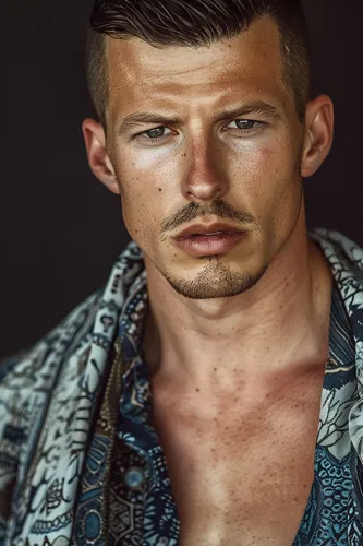 Try on this hairstyle featuring slicked-back hair partnered with short sides, offering a trendy and elegant look.