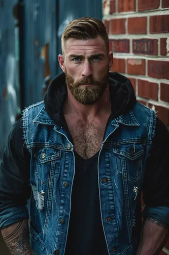 Try on a slicked back hairstyle. The man has a neatly groomed beard accompanying his slicked back hair, giving a sophisticated yet rugged appearance.