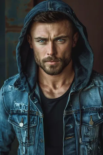 Try on a short hairstyle with a defined beard for a rugged look.