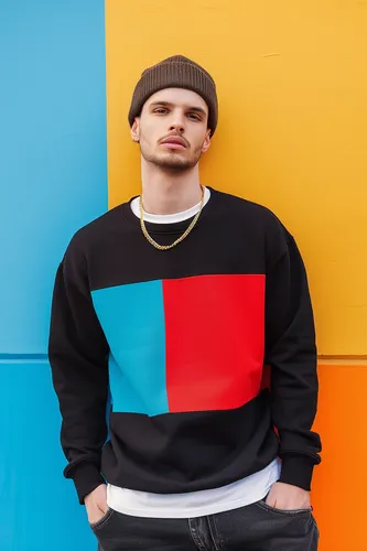 Try on a beanie with short hair, creating a casual and composed look