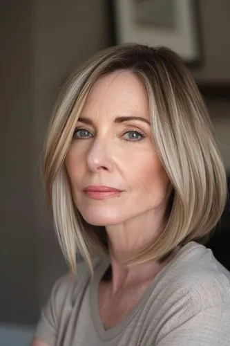 Try on this sleek blonde bob hairstyle, well-suited for a clean and modern look.