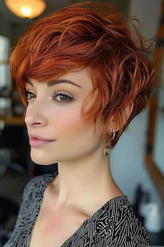 try on a short wavy hairstyle