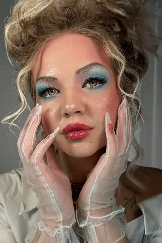 Try on this blonde, voluminous curly hairstyle, featuring large, bouncy curls elegantly styled to add volume and texture