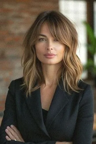 Try on this ombre hairstyle with medium length, showcasing light brown transitioning into blonde tips.