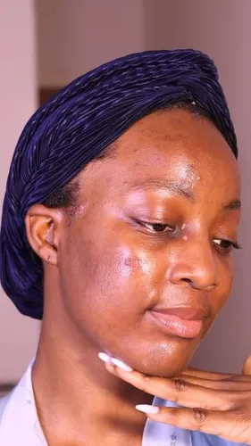 try on a neatly styled braided headwrap