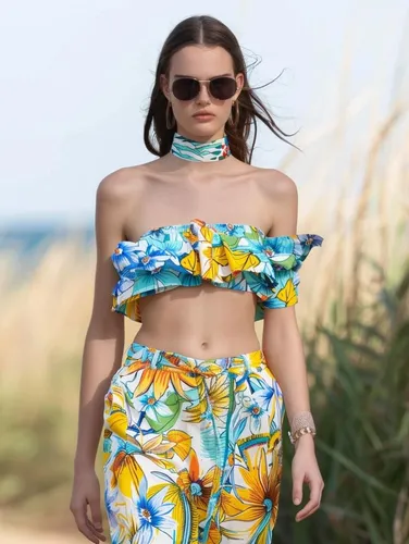 Try on a straight hairstyle shown by this model facing forward, accentuated by light winds