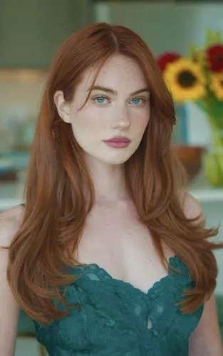 Stunning long red hairstyle for women, perfect for glamorous events, exuding vibrant elegance with its fiery hue and sleek finish.