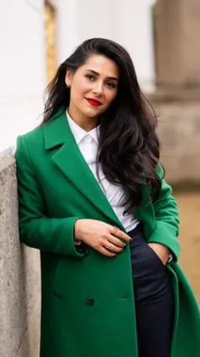 Try on this long wavy hairstyle, flowing naturally down the shoulders. It adds a touch of elegance and femininity, suitable for both casual and formal settings.