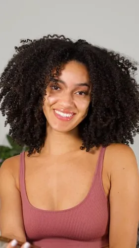 try on a voluminous curly hairstyle