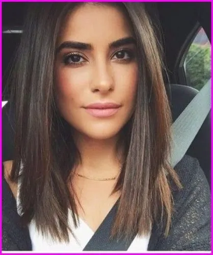 Try on this sleek straight, medium-length hairstyle for a versatile look suitable for various occasions.
