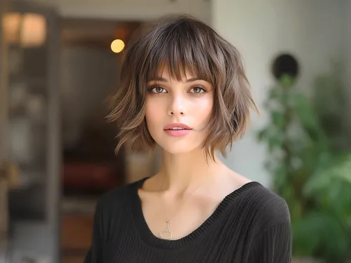 try on a stylish bob cut with soft waves that frame the face beautifully