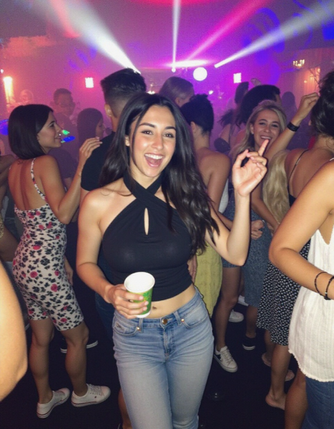 Photo at a party night AI-generated image