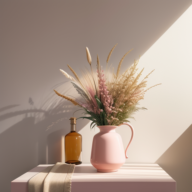 Porcelain with Dried Flowers